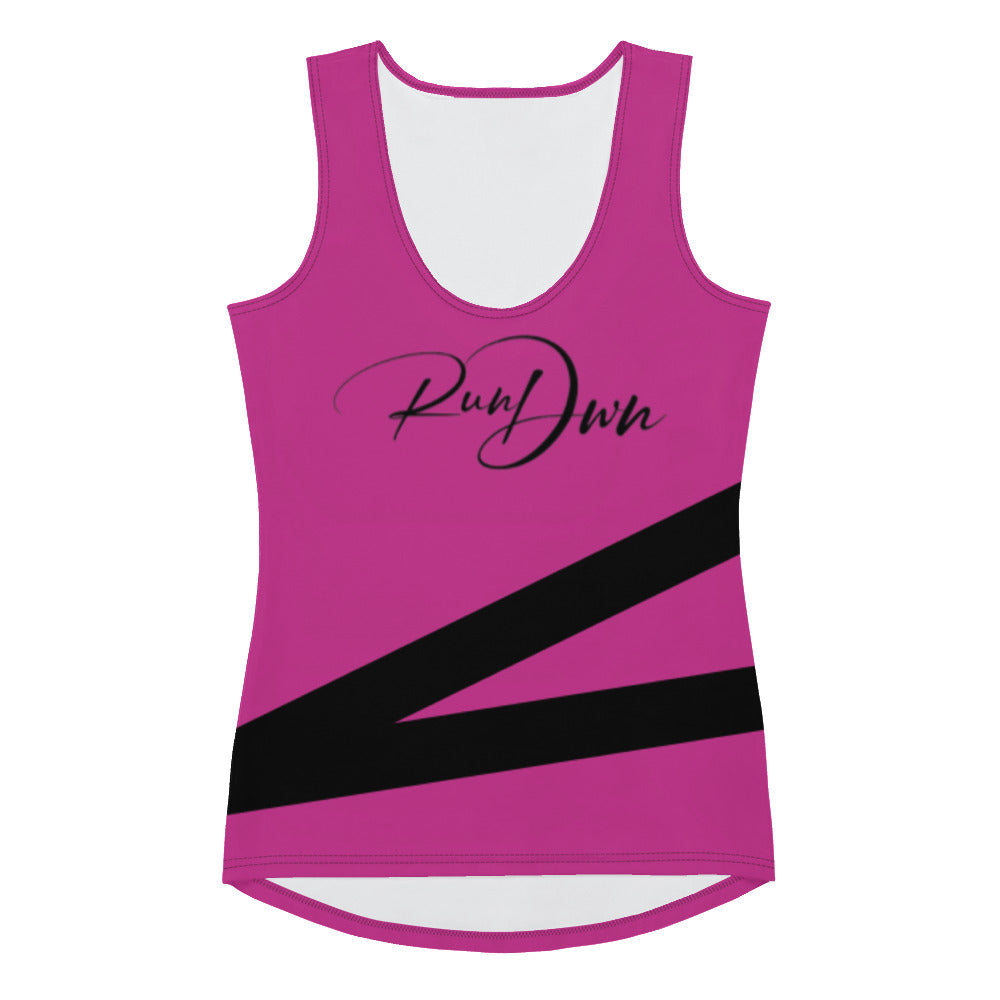 RunDwn Pink Cut & Sew Tank Top