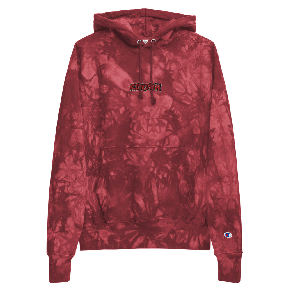 RunDwn X Champion tie-dye hoodie